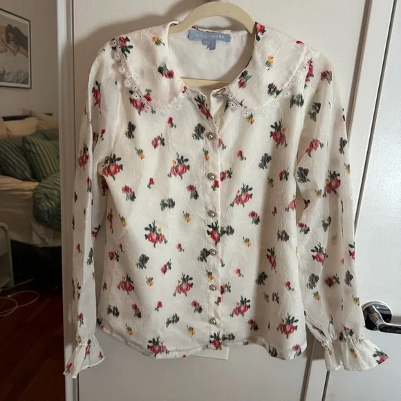 HILL HOUSE going out sleep floral pajama set - Picture 6 of 15